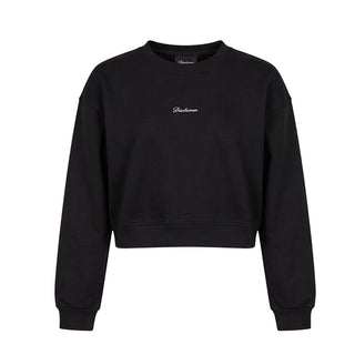 Disclaimer Felpa Cropped Nera Con Stampa 26IDK59221N Per Bambina