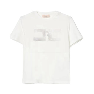 Elisabetta Franchi T-shirt in jersey a maniche corte con logo EFTS242.0
