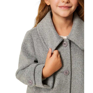 TWINSET Cappotto In Panno Grigio Mélange 262GB2010 Per Bambina