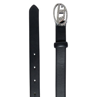 Diesel Cintura In Pelle Con Oval D con strass J02524-KXBLR-K900