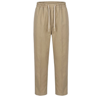 Emanuel Pris Pantaloni Beige In Gabardine Con Coulisse EPT6310-11RB Per Bambino