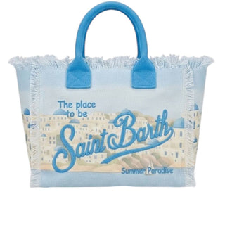 Mc2 Saint Barth Borsa Vanity In Canvas Con Stampa Mykonos VANI001/08438L
