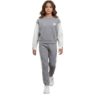 Moncler Tuta Grigia In Cotone Per Bambina F29548M72810