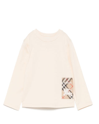 Burberry T-shirt a maniche lunghe con Check 8104262