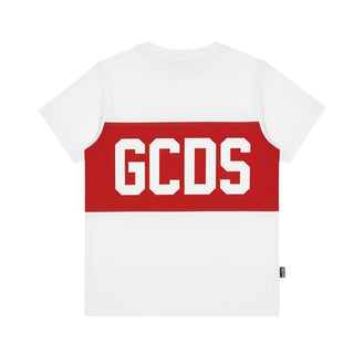 GCDS T-shirt Bianca A Maniche Corte Con Logo Z0UKQC585J105/100R