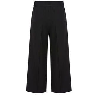 TWINSET Pantaloni Neri In Misto Viscosa Con Pieghe 262GJ2184 Per Bambina