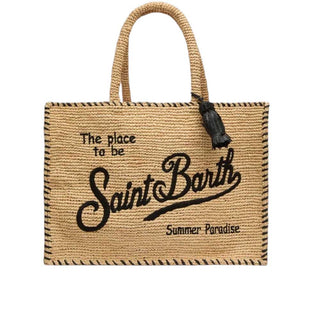 Mc2 Saint Barth Borsa Vanity In Raffia Con Logo Ricamato VANI013/09045L