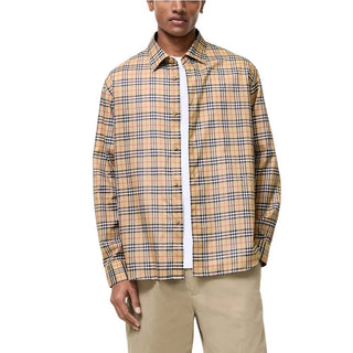 Burberry Camicia In Cotone Check 8130238 Per Uomo