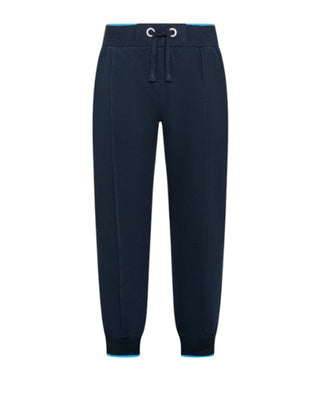 Sun68 Pantaloni jogger in piqué di cotone con logo F35339