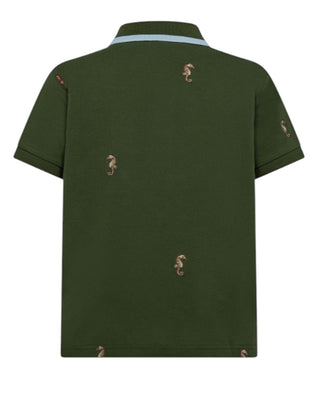 Sun68 Polo A Maniche Corte A35328 Con Ricami