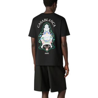 Casa Blanca T-shirt Nera Con Stampa Hotel M-PF26-JTS-001-02 Per Uomo
