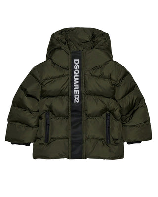 Dsquared2 Giubbino trapuntato in nylon con cappuccio e logo DQ3084 D00BN