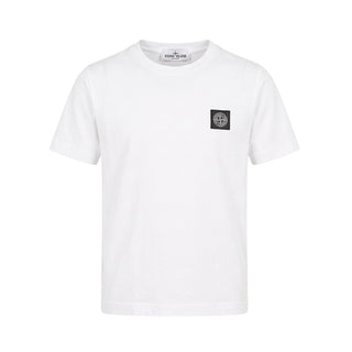 Stone Island T-shirt Bianca A Maniche Corte L2S162100003/V0001 Per Bambino