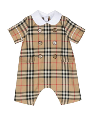 Burberry-Strampler mit Karomuster 80691531006 aus Baumwolle