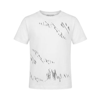 Cesare Paciotti T-shirt Bianca Con Stampa Per Bambino TSP6112J-V2