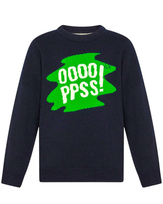 Sun68 Maglia in misto lana blu da bambino K44394