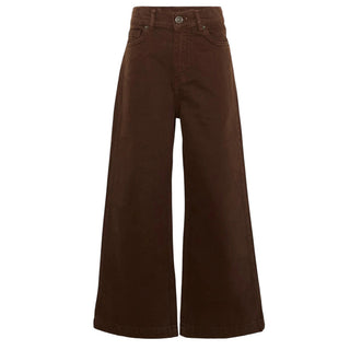 MSGM Pantaloni Marroni In Denim A Gamba Larga F6MSJGDP051/ Per Bambina