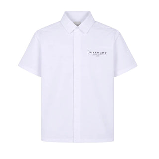 Givenchy Camicia Bianca A Maniche Corte Per Bambino H31079/10P