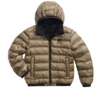 Blauer Giubbino Reversibile Con Cappuccio 26WBLKC06278-999FA Donald Jr Per Bambino