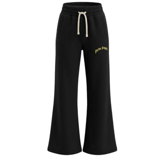 Palm Angels Pantaloni Neri In Felpa Per Donna PWCH029S26FLE003