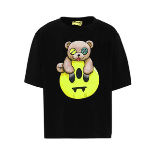 Barrow T-shirt Nera A Maniche Corte Con Stampa F6BKJUTH166-110 Per Bambini