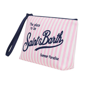 Mc2 Saint Barth Pochette Aline In Scuba Con Fantasia A Righe Rosa ALIN001/09412L