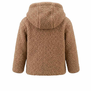 BLOOM Giacca In Pile Color Cammello Con Cappuccio 138903 Per Neonati