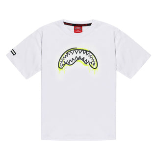 SPRAYGROUND T-shirt Bianca A Maniche Corte Con Stampa SPY1443WHT