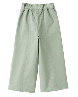 Il Gufo Pantaloni verdi wide leg da bambina A24PL381C6036