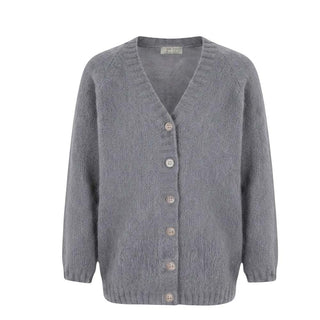 Il Gufo Cardigan Grigio In Misto Mohair Per Bambina A23GF396EM431/073