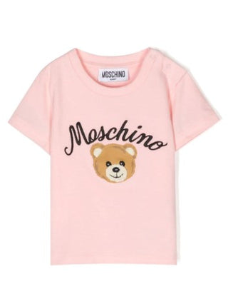 Moschino T-Shirt mit Rundhalsausschnitt und MUM03O-Stickerei