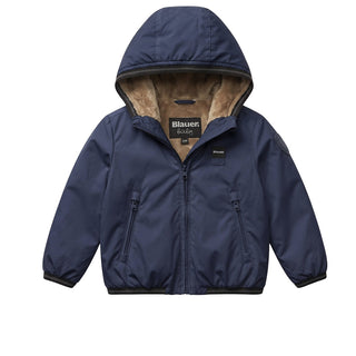 Blauer Giubbino Blu Con Cappuccio 26WBBXC02299-888 Edith Per Neonato