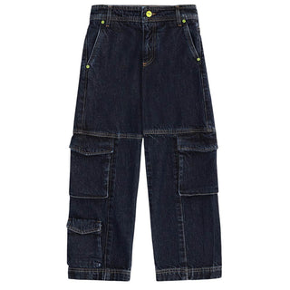 Barrow Jeans cargo in denim blu scuro F5BKJUDP146
