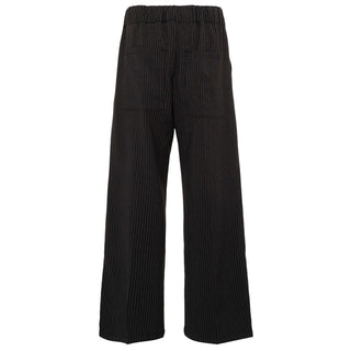 MSGM Pantaloni Neri A Righe F6MSJUPA192/110 Per Bambini