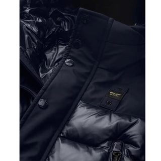 Blauer Giubbino bitessuto Brook con cappuccio 24WBLKC08503