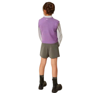 TWINSET Shorts Grigi Con Pieghe 262GJ2180 Per Bambina