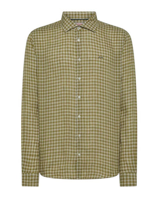 Sun68 Camicia In Lino S35310 A Maniche Lunghe