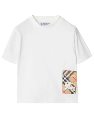 Burberry T-shirt con applicazione Check 8100485