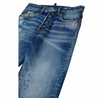 Dsquared2 Jeans Dritti In Denim Slavato DQ2252-D0AHR-DQ01 Per Bambini