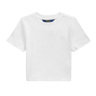 Polo Ralph Lauren T-shirt Bianca A Costine Per Bambina 313A96144001