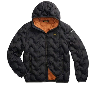 Blauer Giubbino Trapuntato A Onde Nero 26WBLKC03257-999WA Pier Jr Per Bambino