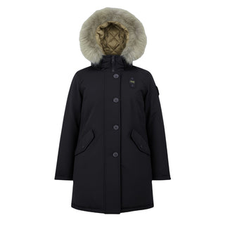 Blauer Long Jacket 19WBLGK03352 With Natural Fur For Girls