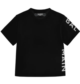 Balmain T-Shirt mit Rundhalsausschnitt und Logo 6R8O31