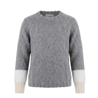 Doudou Maglia Girocollo Grigia In Misto Lana Per Bambina MA117030