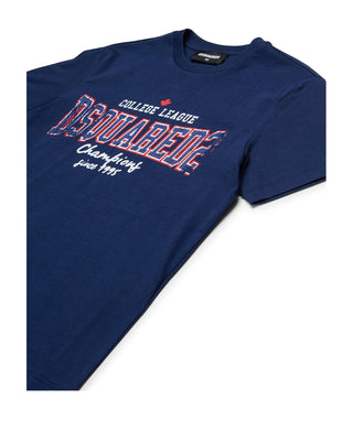 Dsquared2 T-Shirt Con Stampa Frontale DQ2742 D0ACD In Cotone