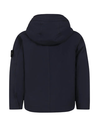 Stone Island Giubbino blu con cappuccio da bambino 771641034