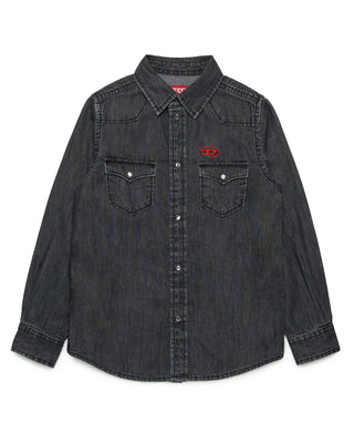 Diesel Camicia In Denim J00760-KXBNH Con Logo Oval D