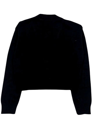 Gaelle Cardigan nero con logo da bambina 2741WY00327
