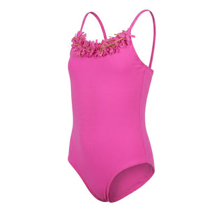 Selini Action By Eleni Balerba Costume Intero Fucsia Con Frange Per Bambina SES9BOD