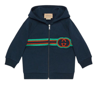 Gucci Felpa Blu Con GG 744047-XJFKZ-4696 Per Neonati